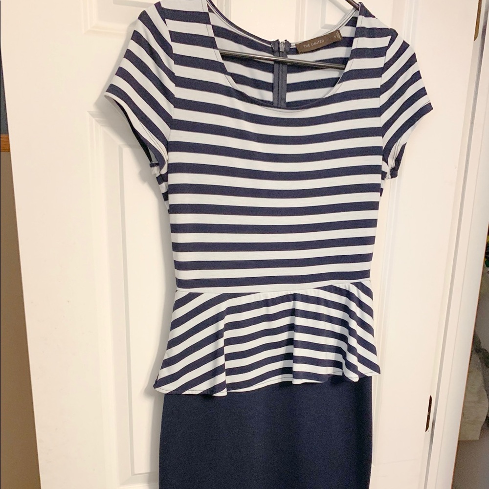 Striped Peplum Dress